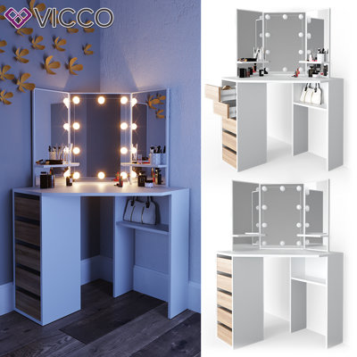Alvord Dressing Table with Mirror