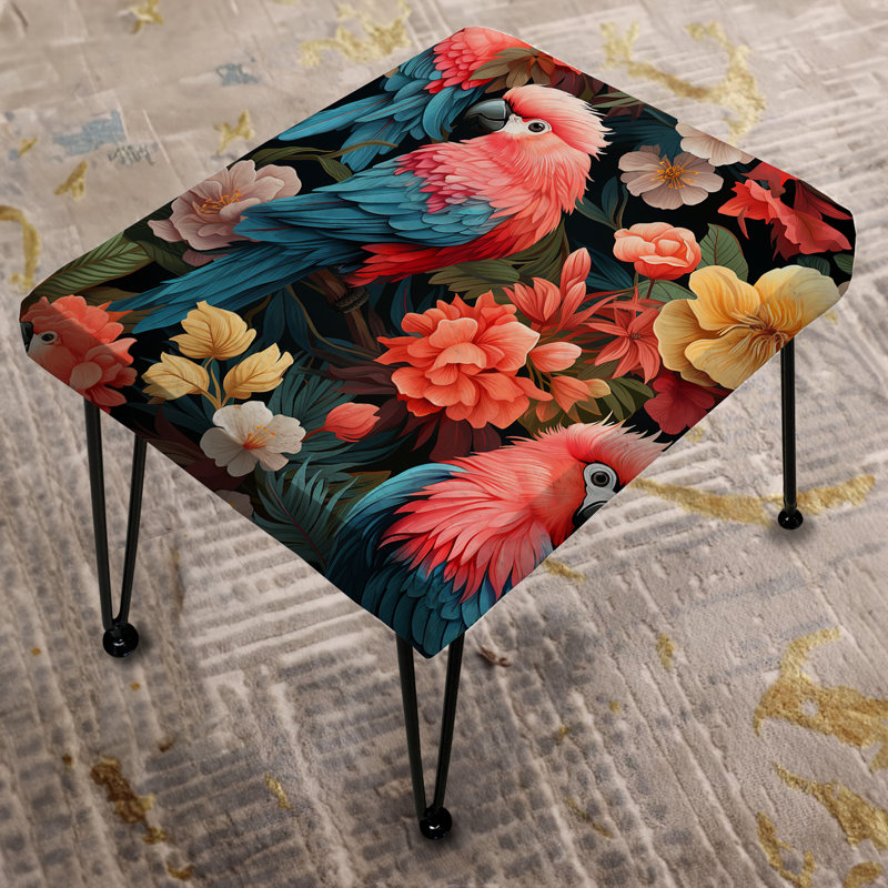 Perroquets tropicaux tropicaux - Repose-pieds rectangulaire animal