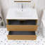 30 po W Meuble-lavabo mural simple avec lavabo blanc-1128942839