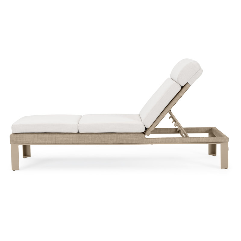 Ensemble de chaises longues avec coussins Santrez, Fenouil