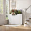  Boîte à fleurs rectangulaire en métal 38 po, blanc-1869452640