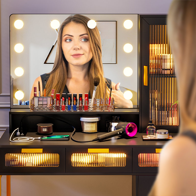 Coiffeuse Seandell, Noir