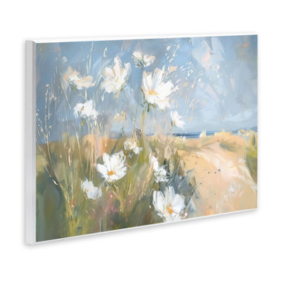 "Seaside Wildflowers", art mural sur bois par Ramona Murdock