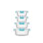 JoyJolt Fluted Glass Food Storage Containers with Leakproof Lids, Set of 12-93241399