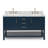 61'' Double Bathroom Vanity with Carrara Marble Top-55794963