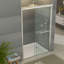 Porte de douche coulissante double 48 po x l 48,3 po x H 76 po avec verre trempé transparent-57390680