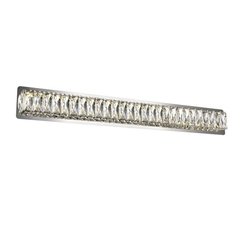 Steveson Dimmable LED Vanity Light, 4.5" H x 35.4" W x 2.2" D, Chrome