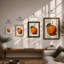 Single Orange Study Botanical - Framed Print-525702351-525702386