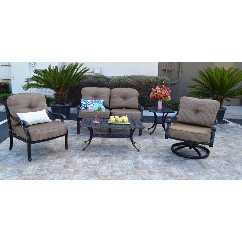 Nola 4 - Person Patio Conversation Set with Cushions
