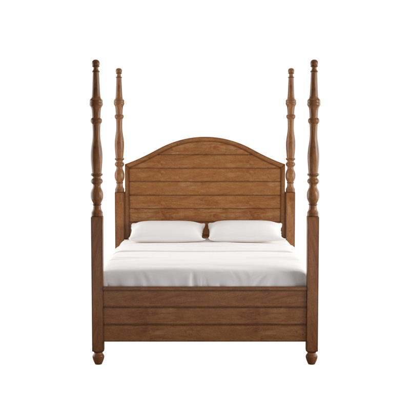 Woodside Solid Wood Slat Storage Bed, Red, King