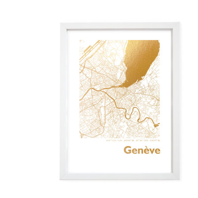 Geneva Map - Single Picture Frame Print