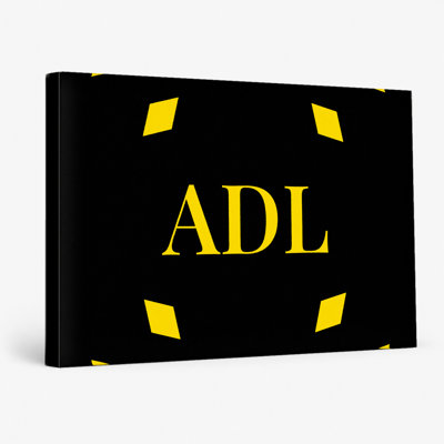 «Adelaide World Football City Luxury Diamond» - jaune noir jaune - art mural sur toile