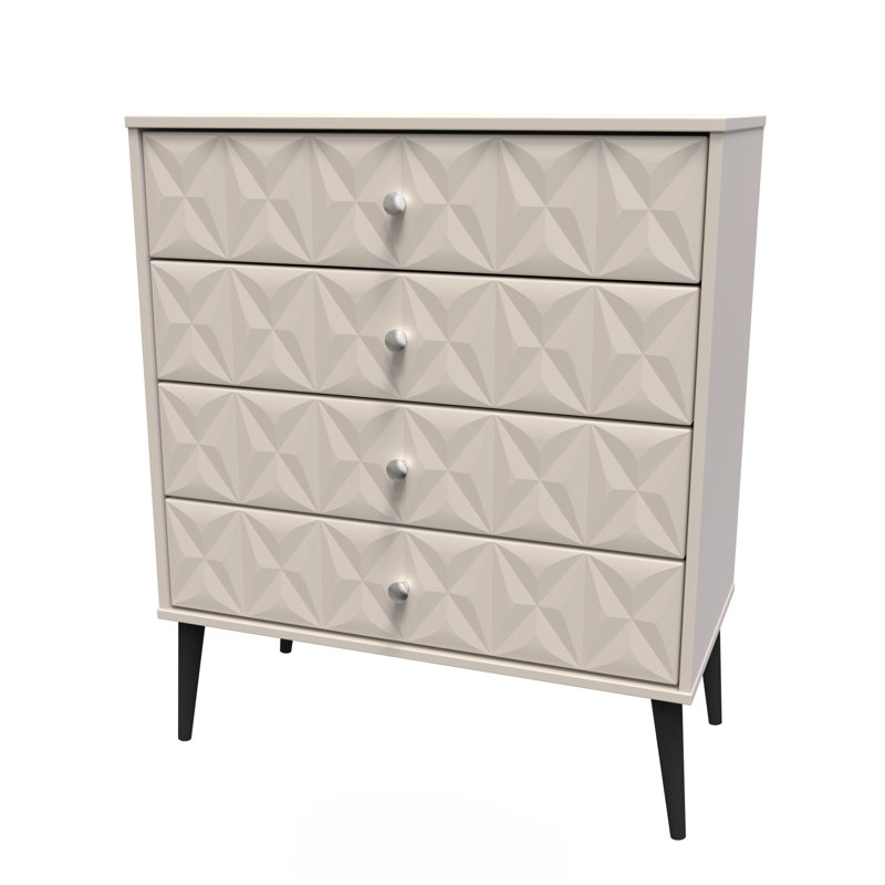 Fully Assembled Herma 4 - Drawer Chest of Drawers, Kashmir Matt