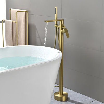 Floor Tub Spout with Diverter