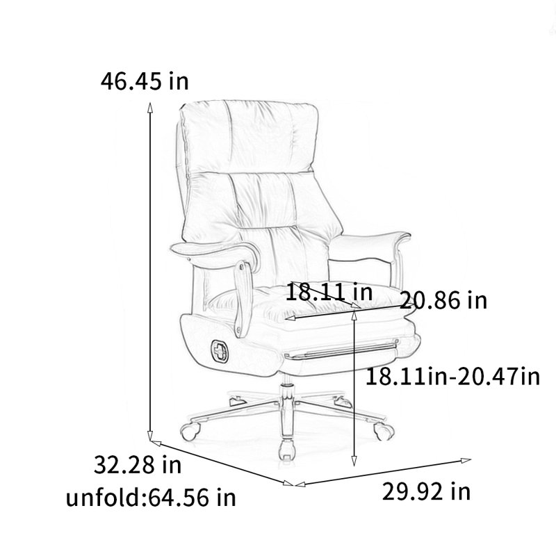 Rotate the office chair 360° with the roller, Black