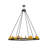 28 - Light Dimmable Wagon Wheel Chandelier