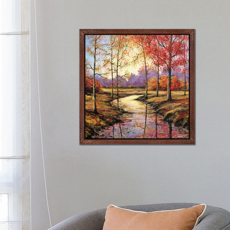 That Time Of Year - Floater Frame Painting on Canvas, 66.04 cm H x 66.04 cm W, Brown