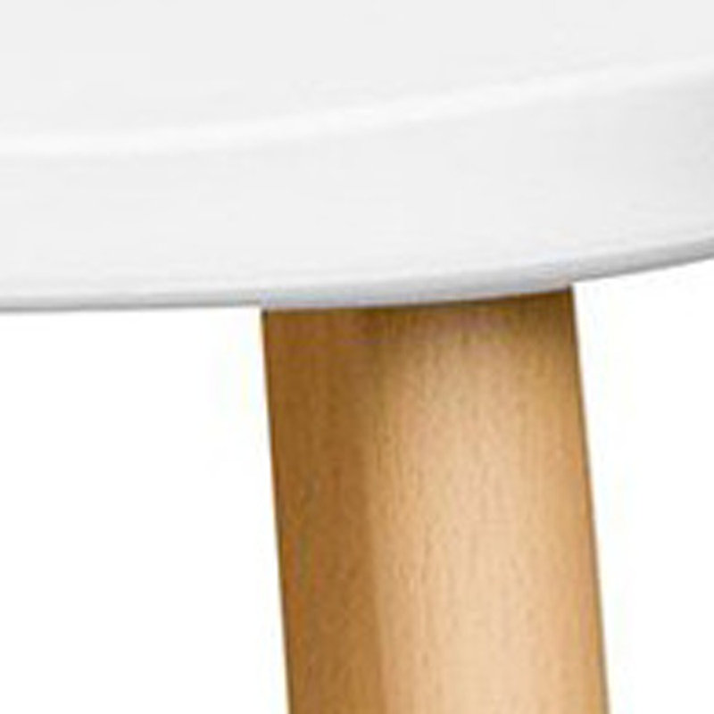 Chaise d'appoint blanche et naturelle à dossier Windsor