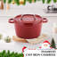 Cocotte en fonte antiadhésive ronde avec couvercle