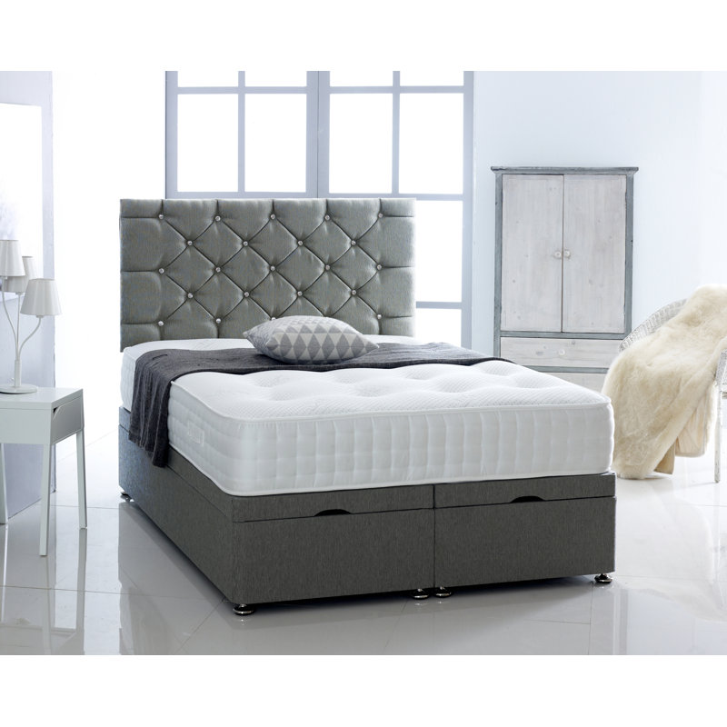 Fife Upholstered Ottoman Storage Bed, Single (3'), Charcoal