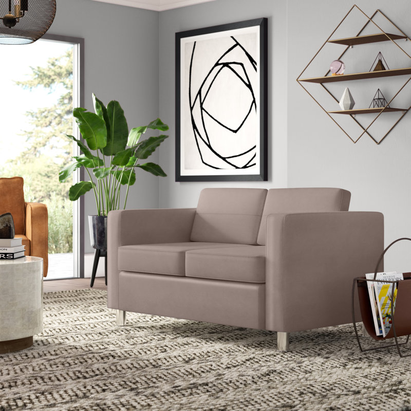 Desantiago 51.5'' Faux Leather Loveseat, Stratus Faux Leather