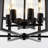 6 - Light Black Dimmable Industrial Metal Geometric Cage Chandelier For Living Room, Dining Room, Loft - Modern Industrial Retro Style Lighting Fixture-859325230