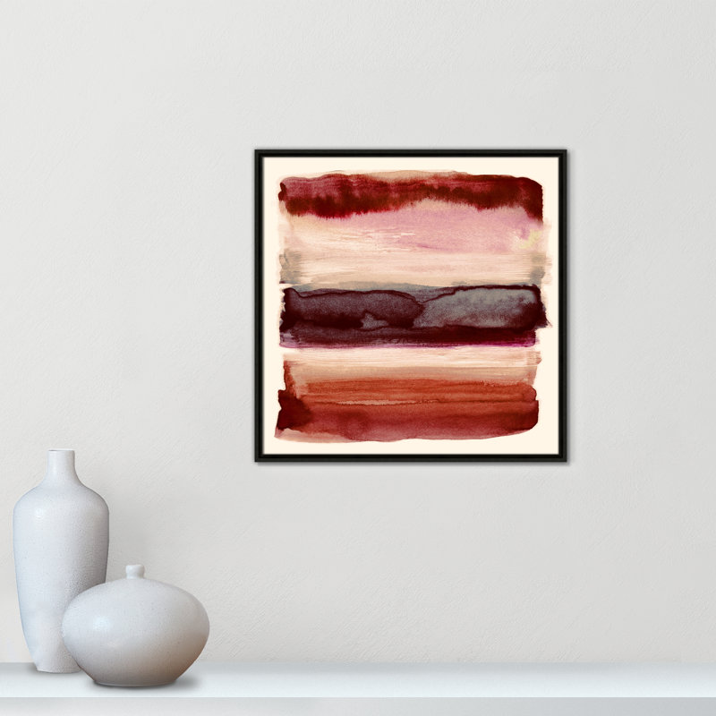 «Burgundy Sky II» par Nan, Espresso, H 25,5 po x l 25,5 po