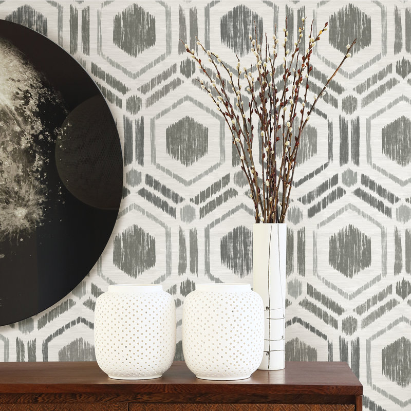 Perennial Borneo 10.06m x 52.07cm Textured Distressed Finish Wallpaper Roll, Taupe