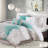 Printed Comforter Set Aqua