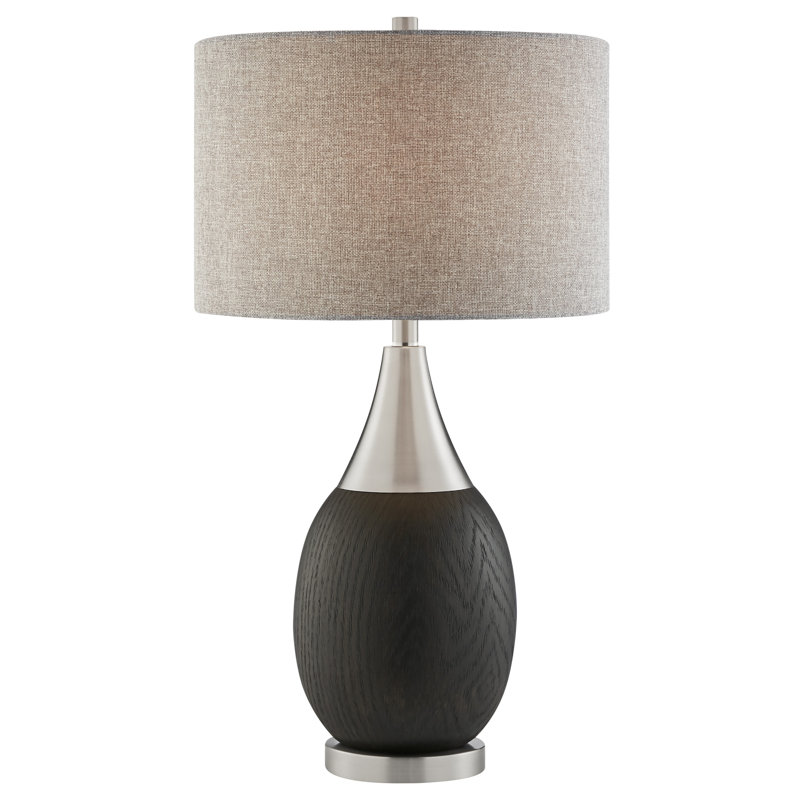 Lampe de table 28 po noyer foncé
