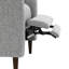 Fauteuil inclinable manuel avec dossier haut, dossier rainuré, pieds fuselés et revêtement en cuir pour les salons modernes