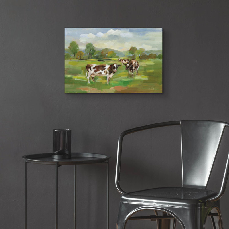  «Green Pasture» par Silvia Vassileva, art mural en verre acrylique, 24 po x 16 po, H 16 po x l 24 po
