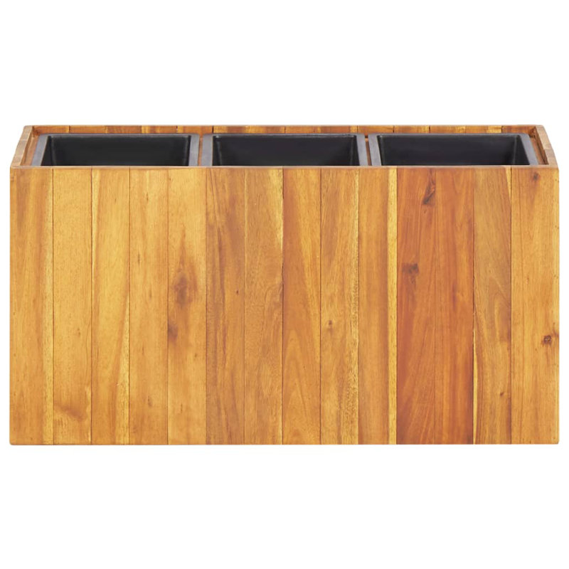 Monique Wood Planter, 35cm H x 65cm W x 25cm D