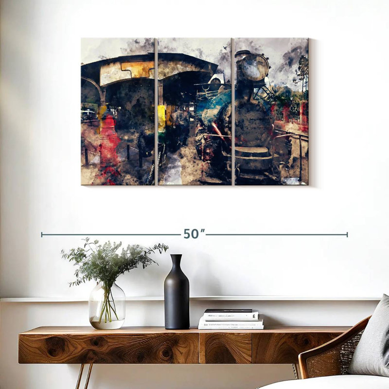 Mehar Steam Train, 24" H x 38" W