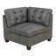 Canapé moderne modulaire modulaire 7 pièces en similicuir respirant, capitonné, 2 coins de coin, 3 fauteuils sans accoudoirs et 2 repose-pieds en forme de L
