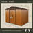 8x6 Metal Outdoor Storage Shed Coffee