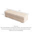 Repose-pieds rectangulaire rembourré avec rangement en microfibre blanc crème