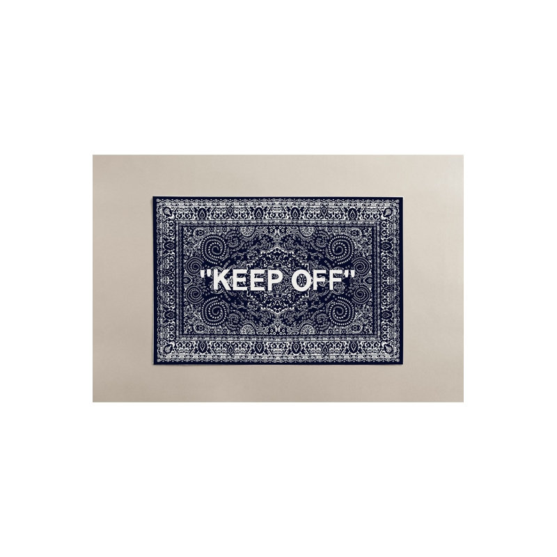 Tapis Keep Keep Text, Rectangle 4 pi 11,06 po x 7 pi 6,55 po