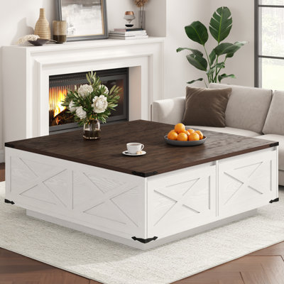 Grande table basse 43 po avec 4 tiroirs de rangement