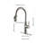 Single Handle High Arc Pull Out Kitchen Faucet,Single Level Stainless Steel Kitchen Sink Faucets With Pull Down Sprayer