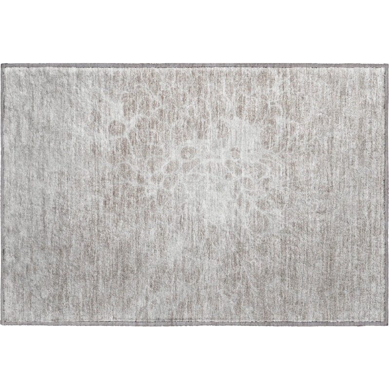 Tapis taupe lavable à la machine Premium, Rectangle 1 pi 8 po x 2 pi 6 po