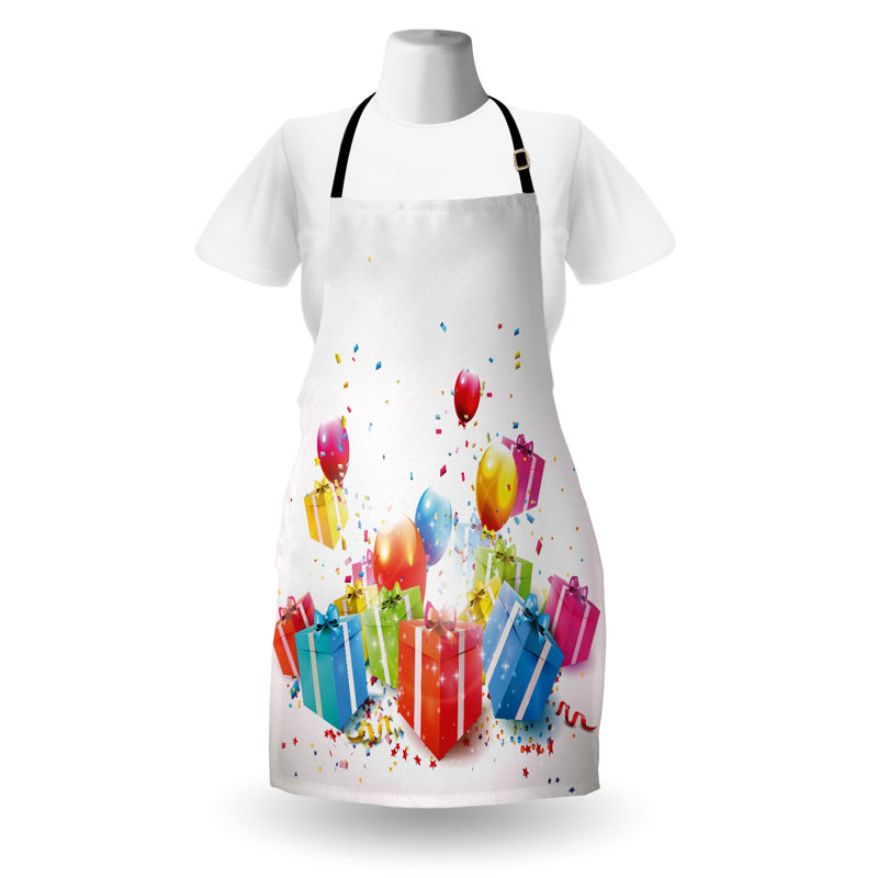 Multicolore, tablier d'anniversaire unisexes, boîtes colorées The Party Aisle ™, taille adulte