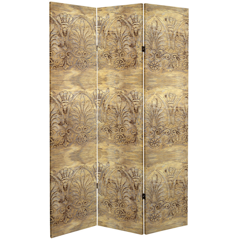 47.25'' 3 - Panel Folding Room Divider, Baroque Flourish