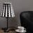 16" Traci Black Geometric Metal Table Lamp