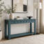 Console 63 pouces avec quatre tiroirs et tablette inférieure-1932049965