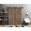 Portes coulissantes de grange avec quincaillerie de 2 m Planum 0014 Noyer, kit de rails robustes et résistants en acier, porte coulissante double - 152 x 244 cm (2 x 76 x 244 cm)-93666616-93666634