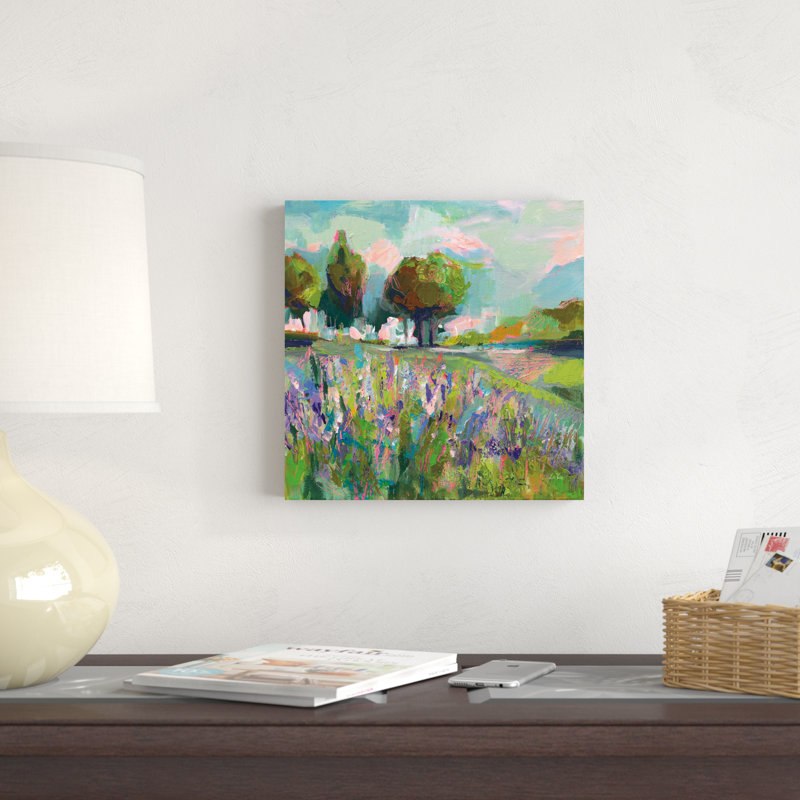 Champ de fleurs, H 30 po x l 30 po