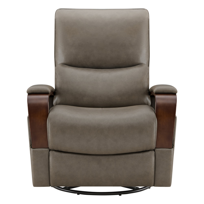 Genuine Leather Swivel Power Recliner