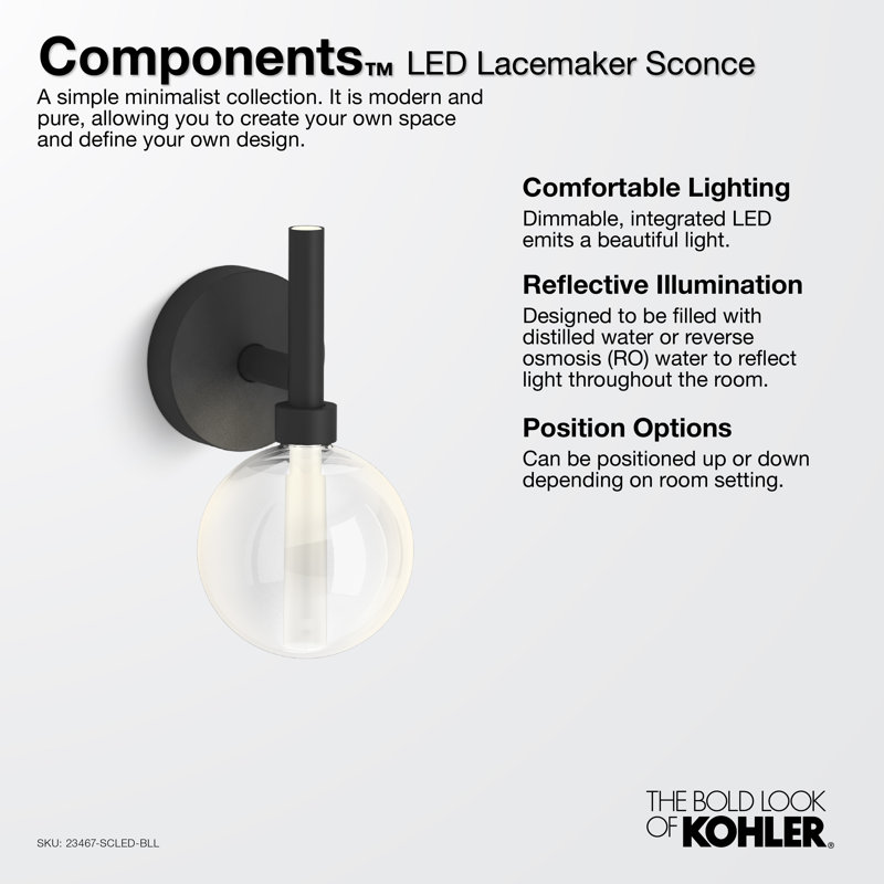 Components One-Light Led Lacemaker Sconce