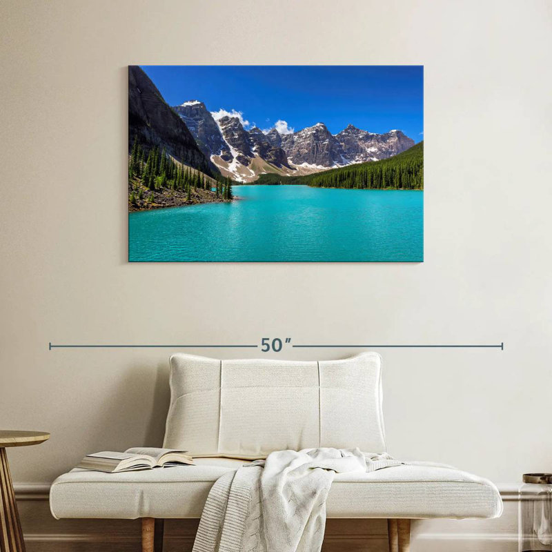 Alvord turquoise, lac Moraine, H 26 po x l 39 po